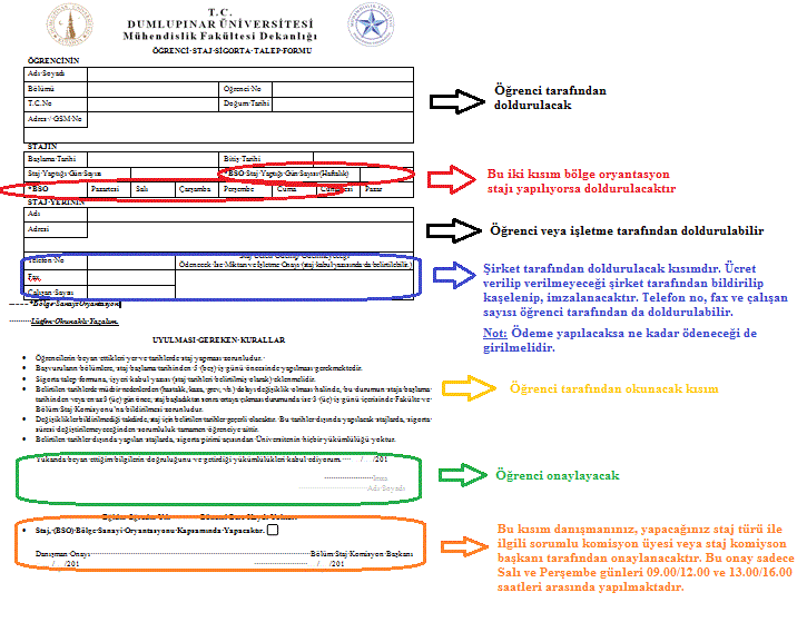 staj sigorta talep formu nasil doldurulur